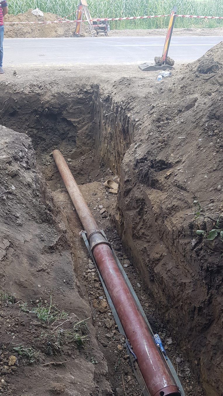 Subtraversare drum foraj percuție